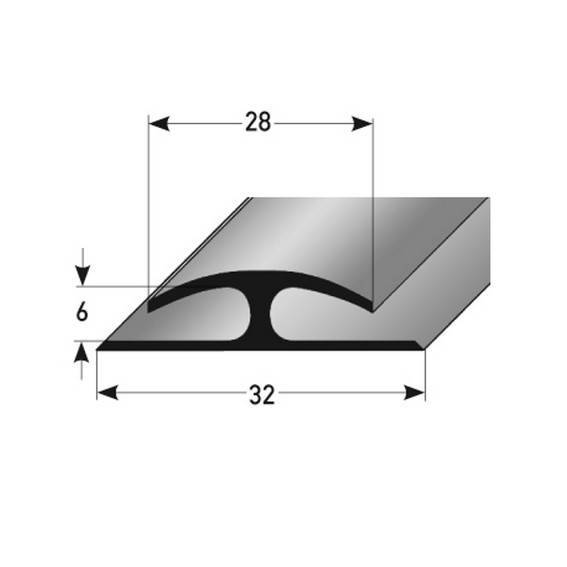 PROVISTON | Einfass- & Abschlussprofil Abrantes | B 32 mm | L 2700 mm | Einfasshöhe 6 mm | Weich-PVC PROVISTON | Einfass- & Abschlussprofil Abrantes | B 32 mm | L 2700 mm | Einfasshöhe 6 mm | Weich-PVC