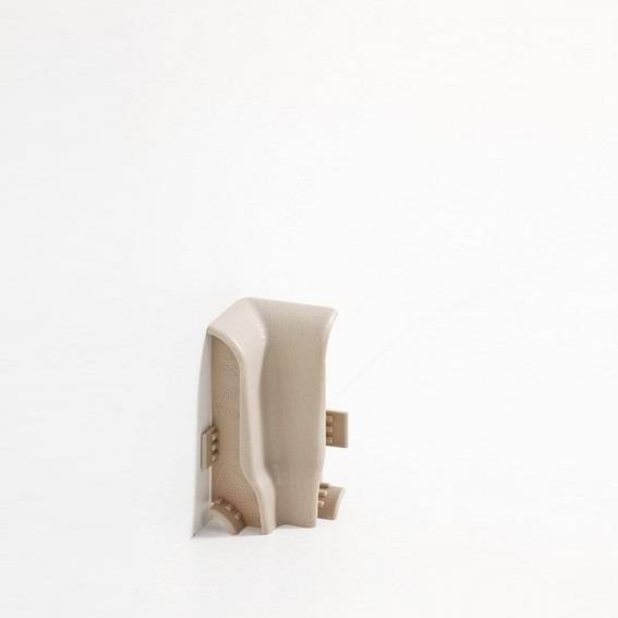 Südbrock | Außenecken für MDF Sockelleisten | 762.18 | Kunststoff | 60 x 20 mm | Eiche beige