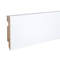Neuhofer Sockelleiste "Masone" FU084L MDF 15 x 80 x 2400 mm Weiß Fußleiste