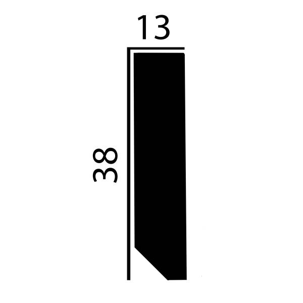 NMC Innenwinkel | Für Fußleiste FT1 WALLSTYL 13 x 38 mm Polystyrol Schlagfest Wasserfest