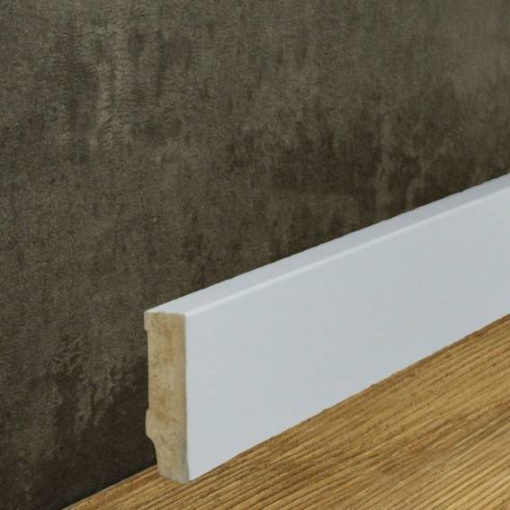 Südbrock | Sockelleiste 721.1658 | 16 x 58 mm | MDF-Kern Foliert | Weiß Südbrock | Sockelleiste 721.1658 | 16 x 58 mm | MDF-Kern Foliert | Weiß