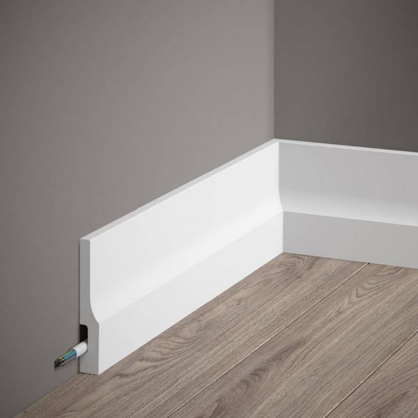 PROVISTON Innenwinkel | Für Sockelleiste &quot;RT009P&quot; 16 x 100 mm Satinweiß Fußleiste Kabelkanal
