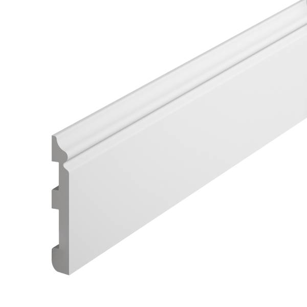 PROVISTON | Sockelleiste "NE018P" | 13 x 80 x 2000 mm | Satin Weiß | Fußleiste | Mit Kabelkanal PROVISTON | Sockelleiste "NE018P" | 13 x 80 x 2000 mm | Satin Weiß | Fußleiste | Mit Kabelkanal