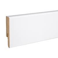 Neuhofer Sockelleiste "Euskirchen" FU054L MDF 12 x 58 x 2400 mm Weiß Fußleiste