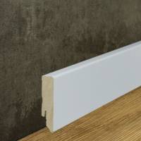 Neuhofer | Sockelleiste "Canelli" | FU086L | MDF | 16 x 70 x 2400 mm | Weiß | Fußleiste