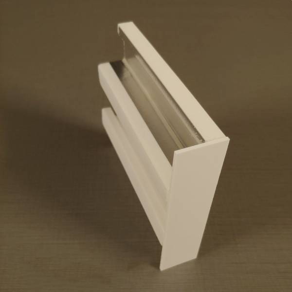 PROVISTON | Endstücke | Für Lichtleiste &quot;RM017&quot; | PVC | 25 x 100 mm | Weiß | Endblende | Hochwertig