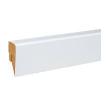 Kosche | Sockelleiste Cremona-1 | MDF | 71927 | 16 x 40 x 2500 mm | Weiß | Foliert | Abgerundet