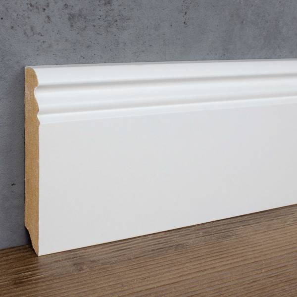 Südbrock | Sockelleiste "Wiesbaden" | 719.096 | MDF | 19 x 96 x 2500 mm | Weiß | Berliner Profil Südbrock | Sockelleiste "Wiesbaden" | 719.096 | MDF | 19 x 96 x 2500 mm | Weiß | Berliner Profil