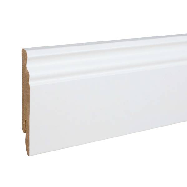 PROVISTON Sockelleiste Berliner Profil 16 x 80 x 2500 mm MDF folie Weiß Hamburger Leiste PROVISTON Sockelleiste Berliner Profil 16 x 80 x 2500 mm MDF folie Weiß Hamburger Leiste