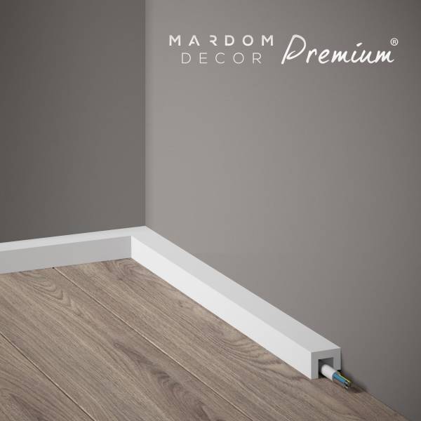 Mardom Sockelleiste QL021P Polyforce 25 x 20 x 2000 mm Weiß Fußleiste Premium Satin beschichtet Mardom Sockelleiste QL021P Polyforce 25 x 20 x 2000 mm Weiß Fußleiste Premium Satin beschichtet