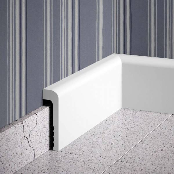PROVISTON | Sockelleiste "NE005" | 22 x 110 x 2000 mm | Weiß | Fußleiste | Abdeckleiste | Hochwertig PROVISTON | Sockelleiste "NE005" | 22 x 110 x 2000 mm | Weiß | Fußleiste | Abdeckleiste | Hochwertig